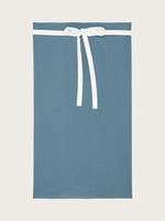 tablier court swing bleu canard piqué à plat