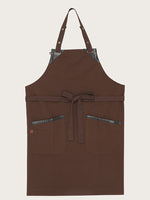 tablier tango chocolat piqué à plat