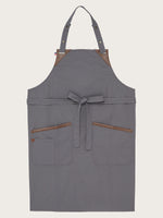 tablier tango gris piqué à plat