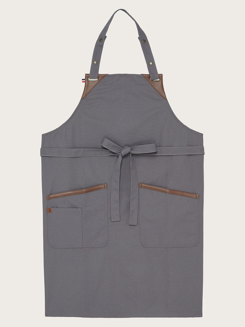 tablier tango gris piqué à plat