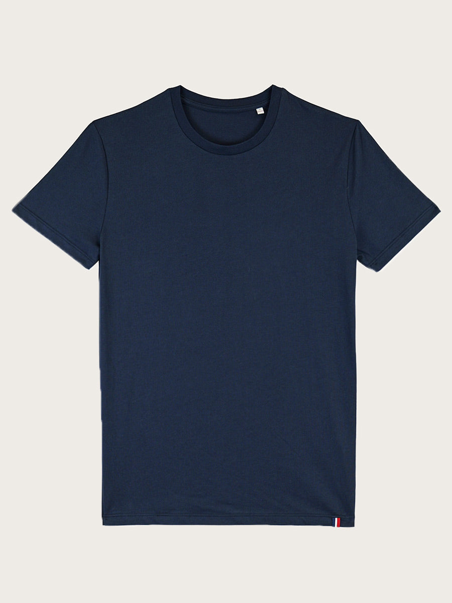 t-shirt yvon marine piqué à plat