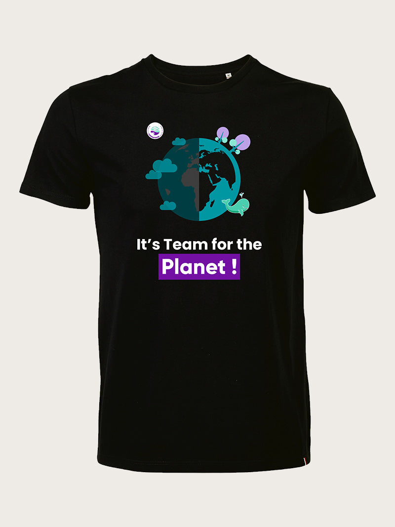 t-shirt noir Team for The Planet face avant