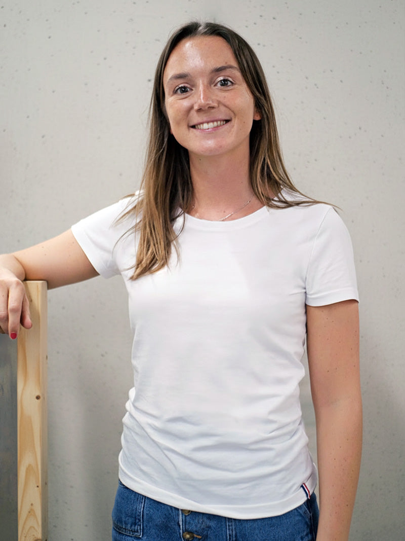 t-shirt yvonne blanc porté