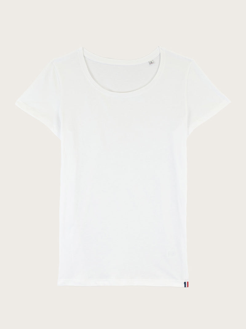 t-shirt yvonne blanc piqué à plat