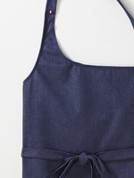 détail tablier Boogie piqué à plat