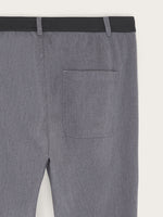 détail pantalon gris chiné woody à plat vue de dos