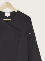 détail veste Joker noire femme à plat