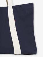 détail sac cabas Fabio bleu marine