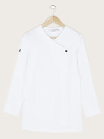 veste blanche Enora piquée à plat