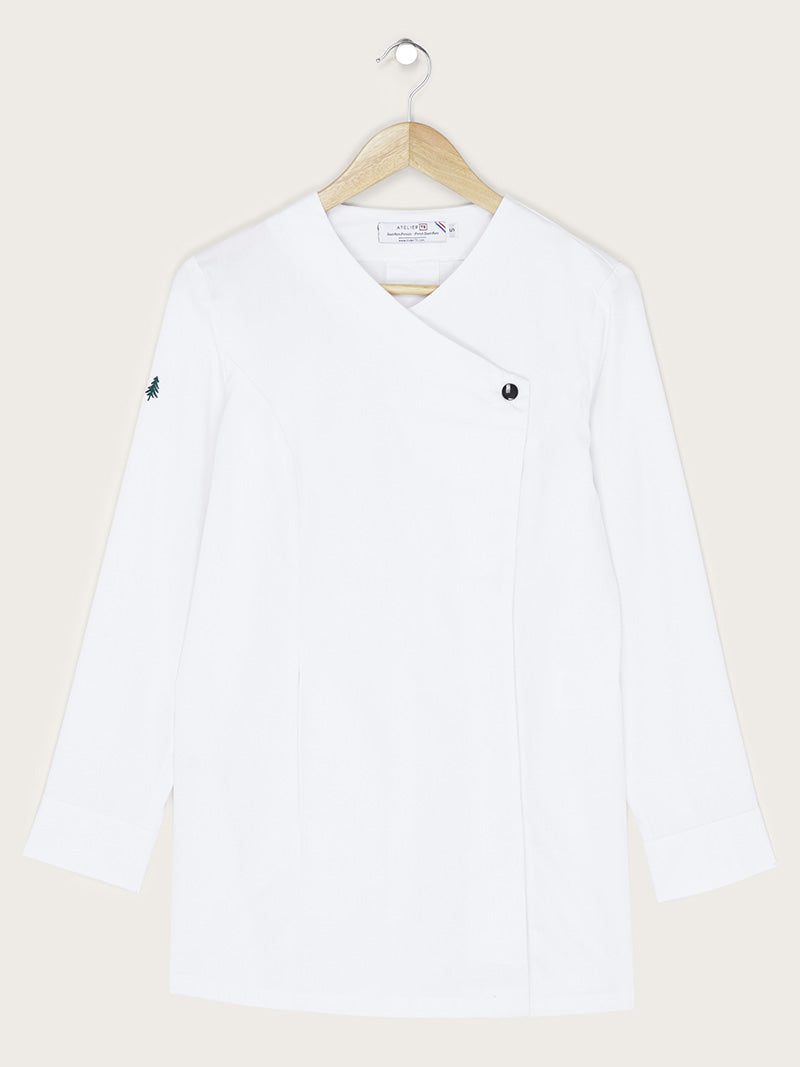 veste blanche Enora piquée à plat