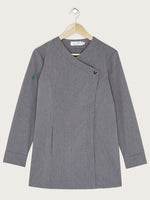 veste gris chiné Enora piquée à plat