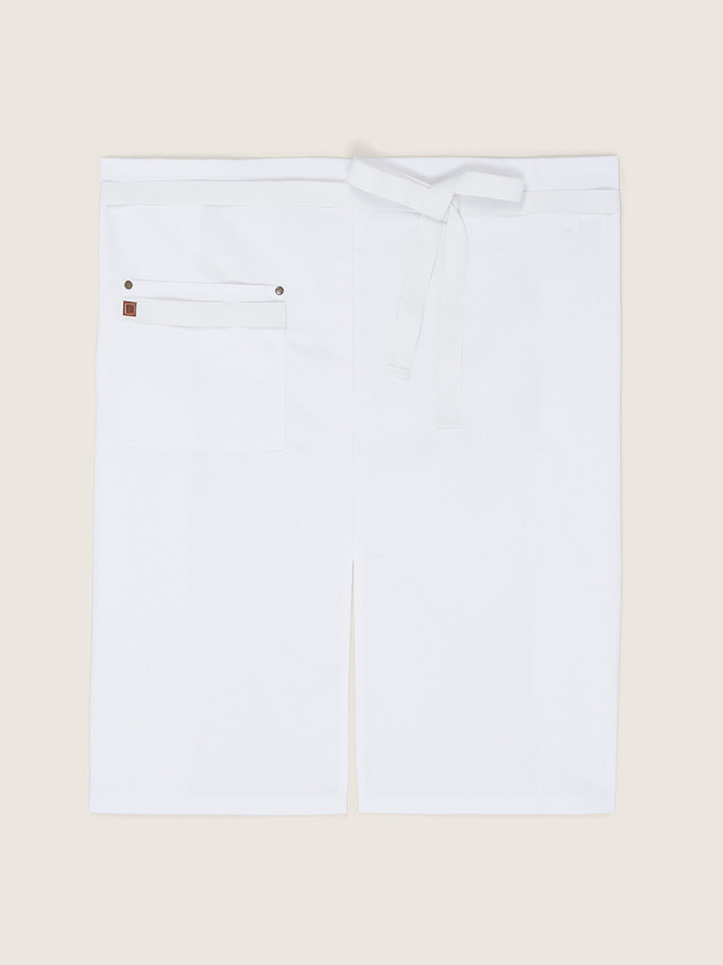 tablier flamenco blanc à plat