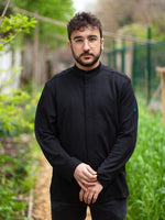 veste de cuisine noire lilo sur homme 1