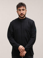 veste de cuisine noire lilo sur homme 1