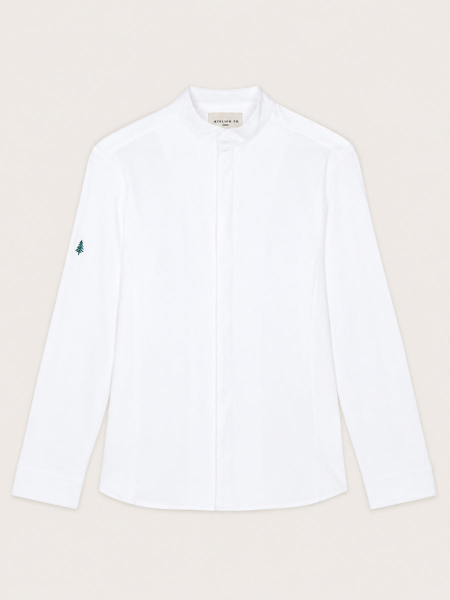 veste blanche Lilo piquée à plat