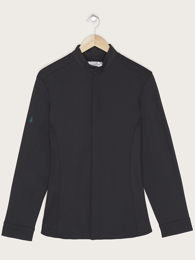 veste noire Lilo piquée à plat