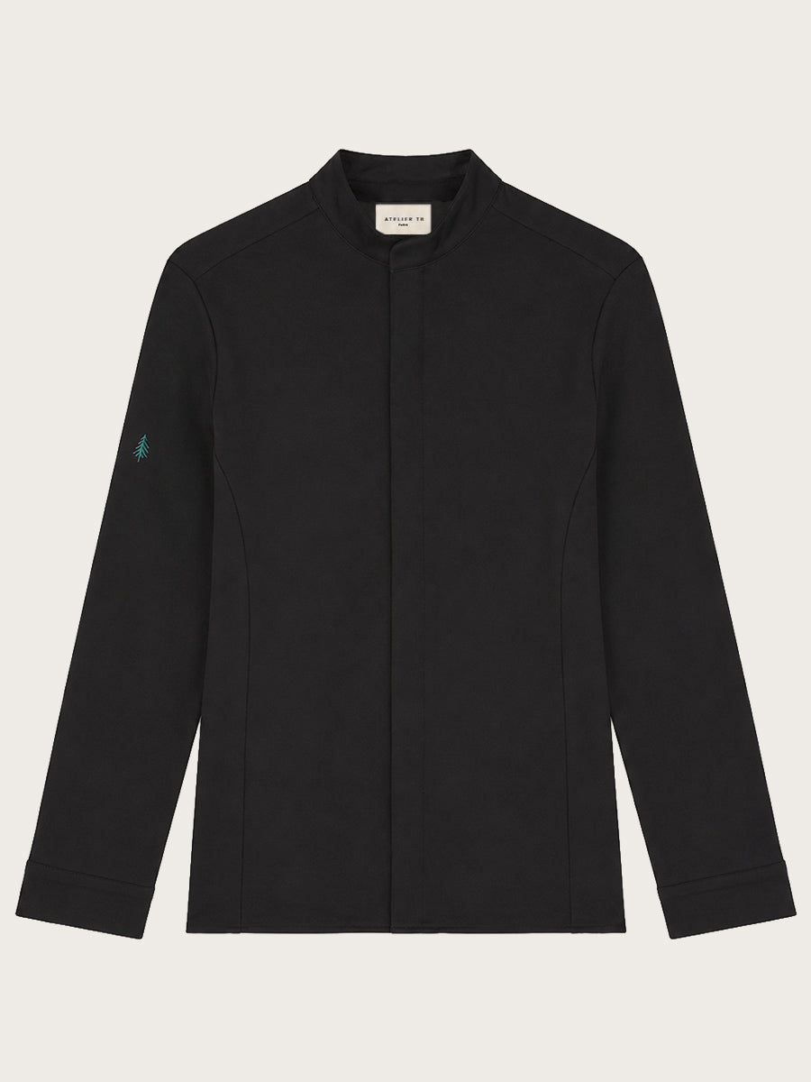 veste noire Lilo piquée à plat