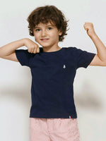 t-shirt enfant lou bleu marine porté