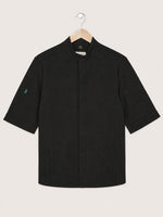 veste maya noire piquée à plat