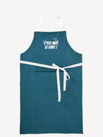 tablier bleu canard c'est moi le chef