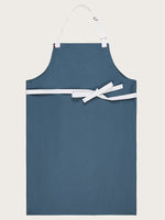 tablier pavane bleu canard sans poche kangourou