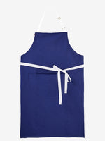 tablier pavane bleu en coton naturel