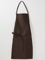 tablier en cuir de veau samba marron