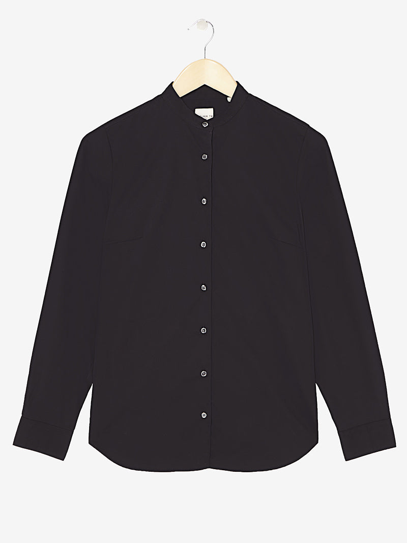 chemise noire sandra à plat