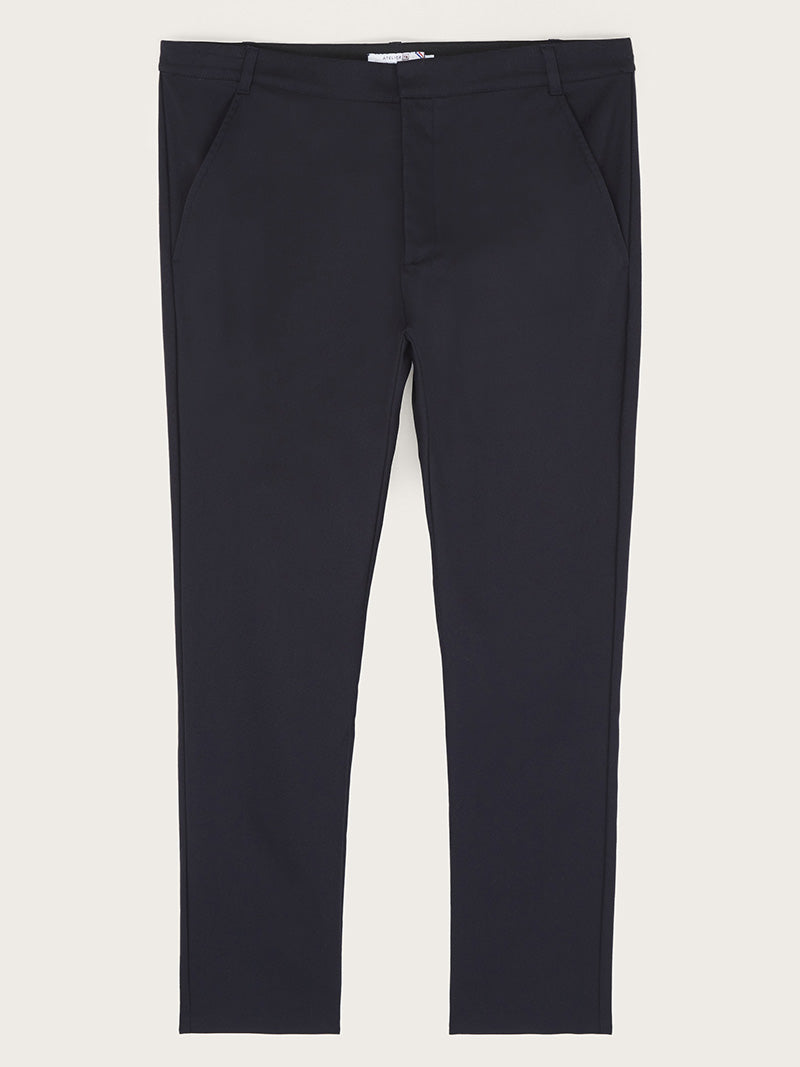 pantalon Stitch noir piqué à plat