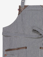 détail tablier tango à rayures