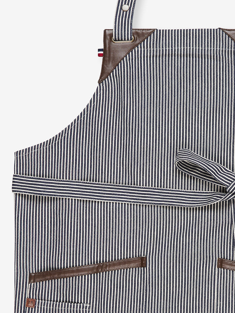 détail tablier tango à rayures