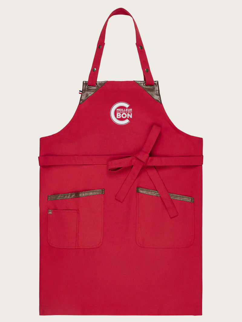 tablier Tango rouge c'est meilleur quand c'est bon piqué à plat