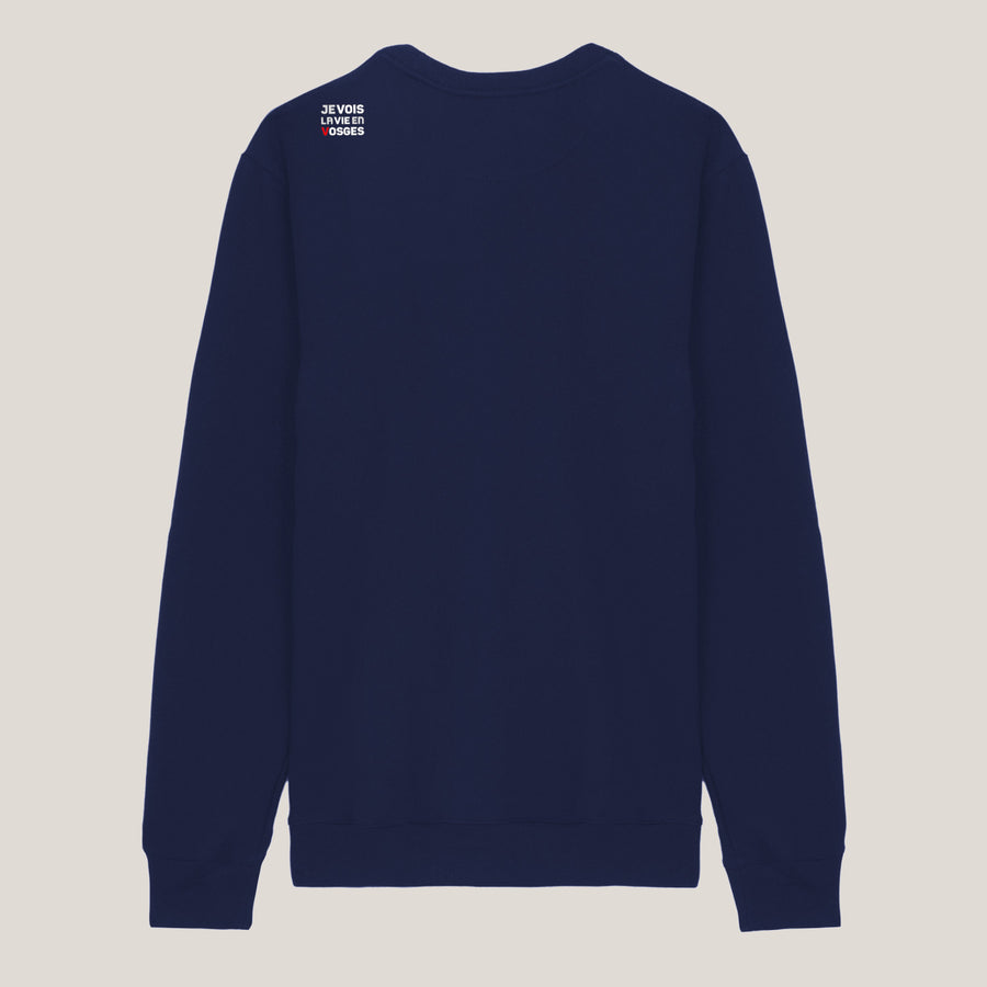 dos du sweat-shirt bleu marine J3V