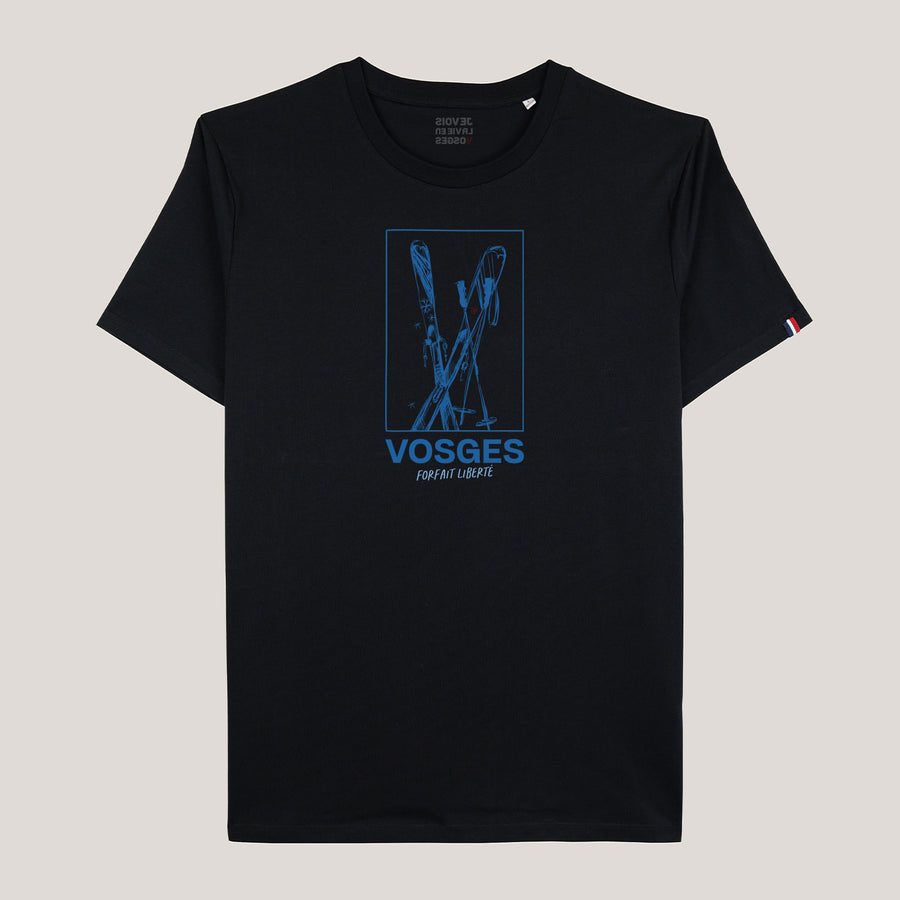 t-shirt noir forfait liberté