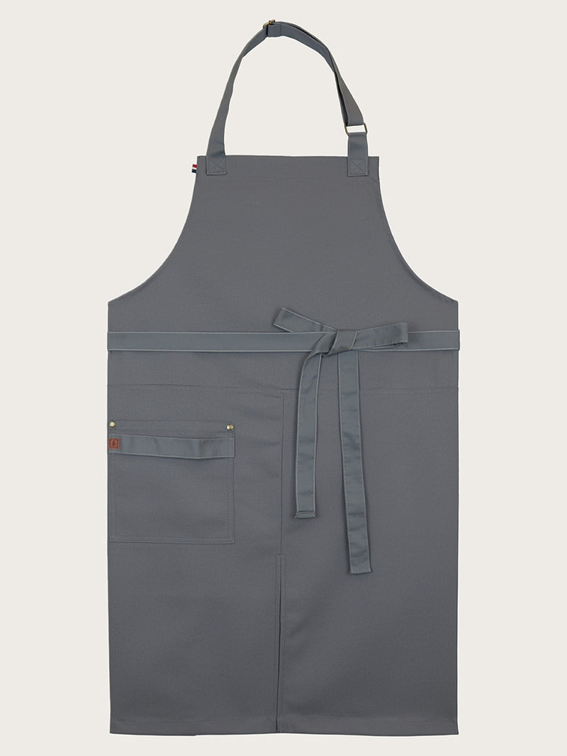 tablier Bamba gris piqué à plat