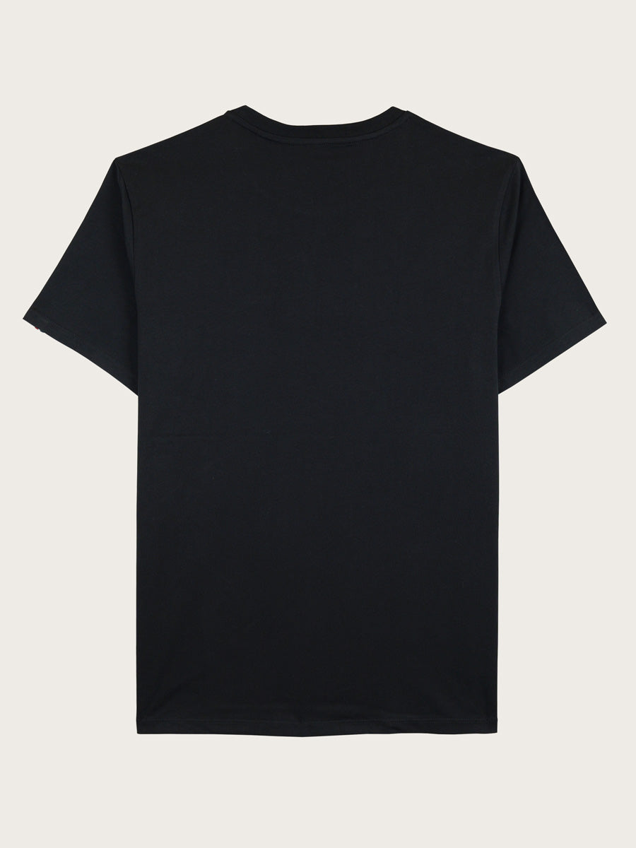 t-shirt Charlie noir de dos piqué à plat