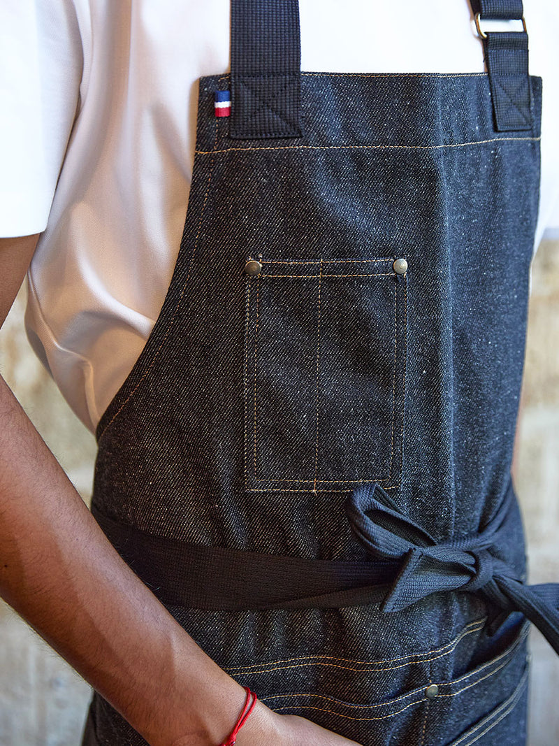 détail poche stylo tablier Cumbia denim