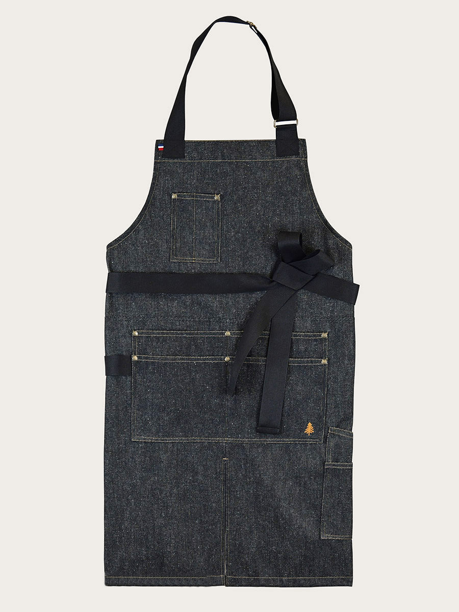 tablier Cumbia denim piqué à plat