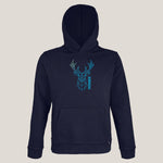 hoodie bleu marine Cerf Stylisé