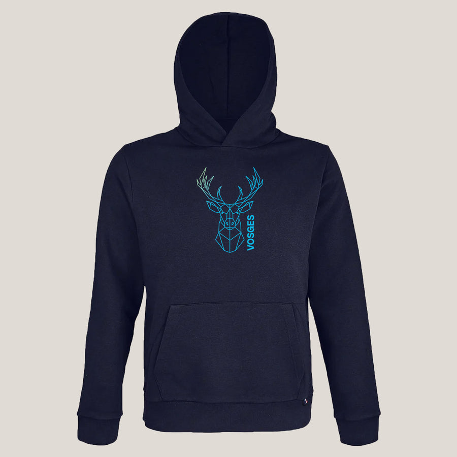 hoodie bleu marine Cerf Stylisé