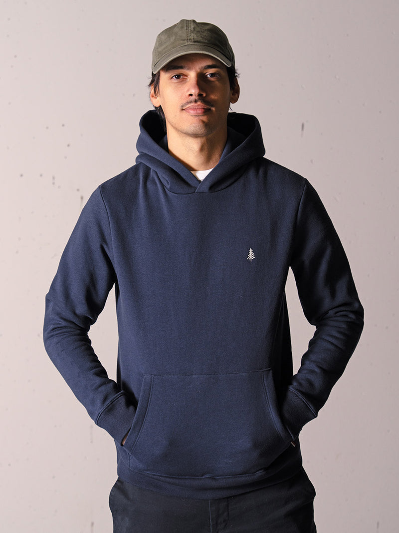 sweat-shirt gaston bleu marine porté