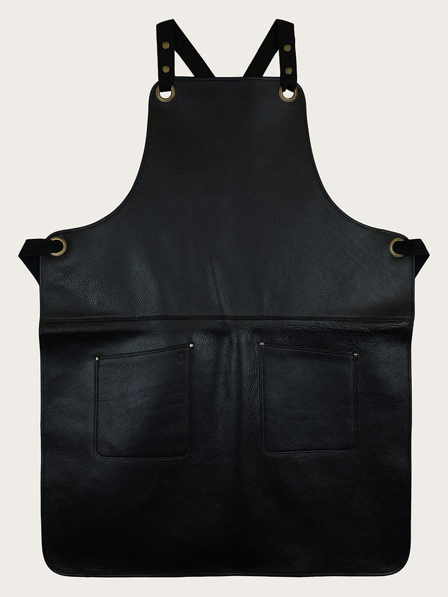 tablier mambo noir piqué à plat