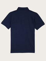 polo Marceau bleu marine piqué à plat vue de dos