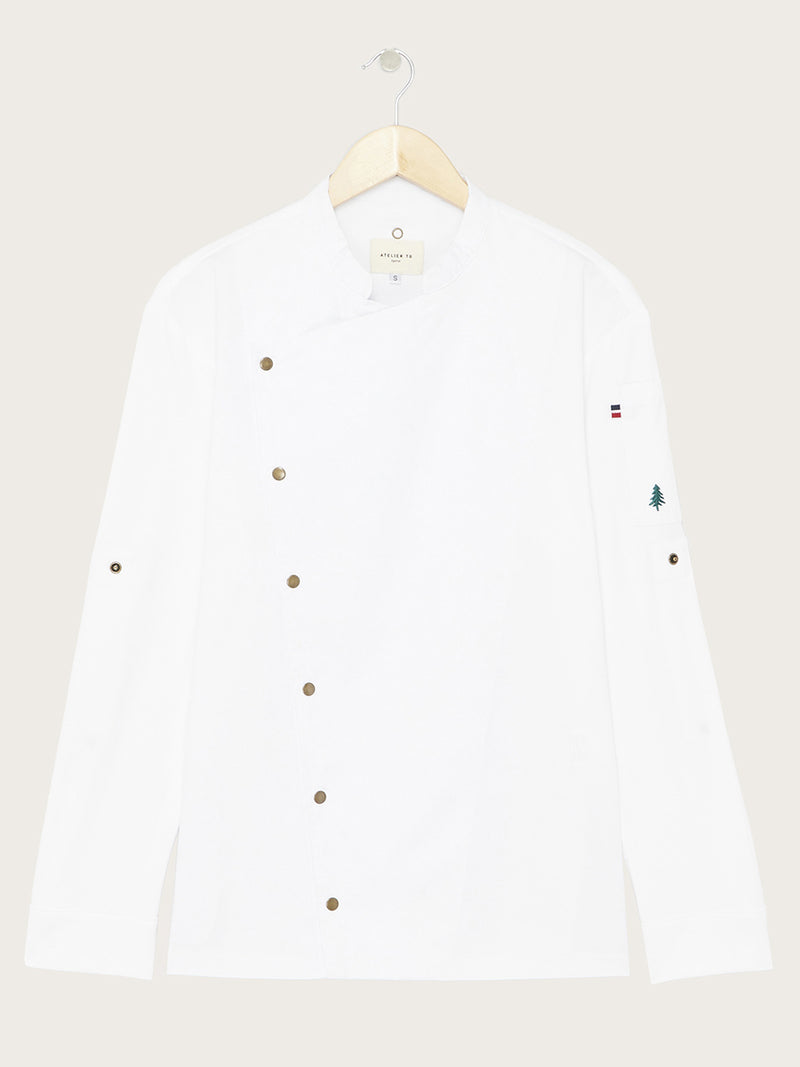 veste miami blanche piquée à plat