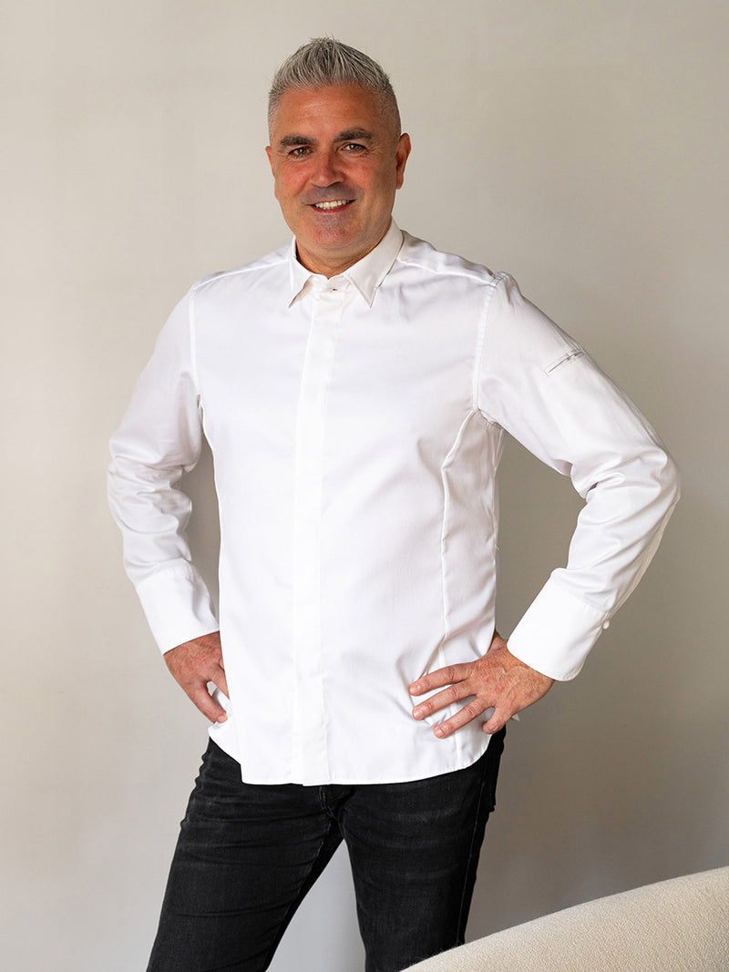 veste Prestance portée par le chef Francesco