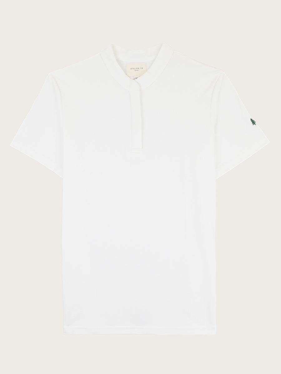 polo Simba femme blanc piqué à plat