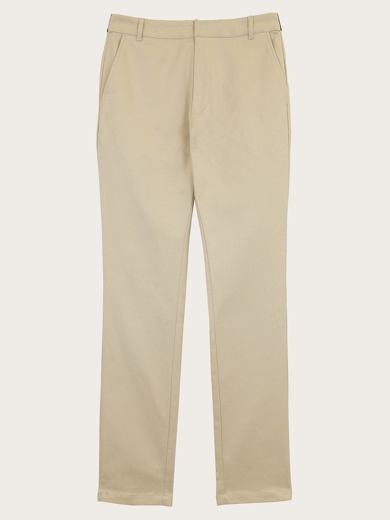 pantalon Stitch beige piqué à plat