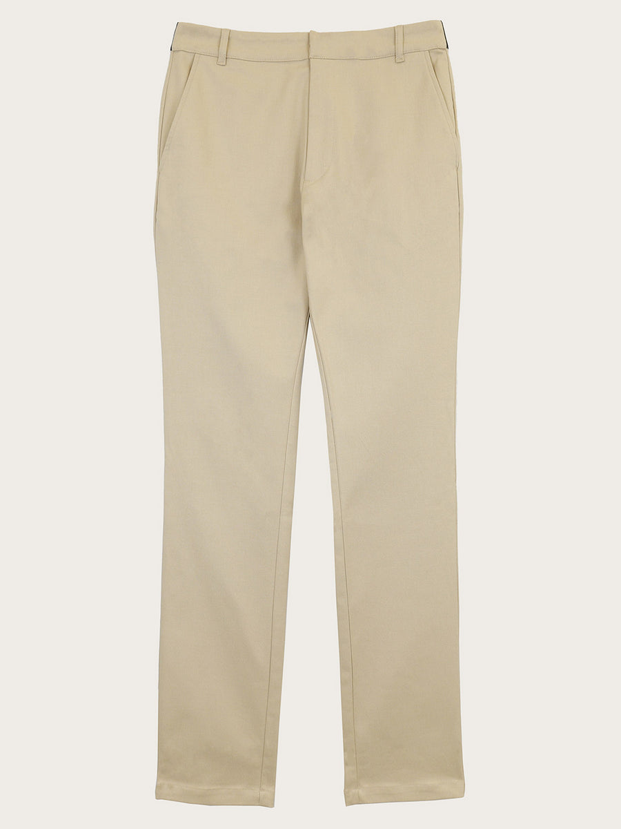 pantalon Stitch beige piqué à plat