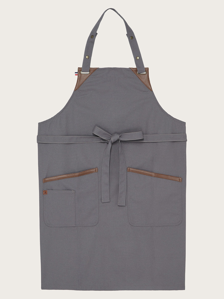 tablier tango gris piqué à plat