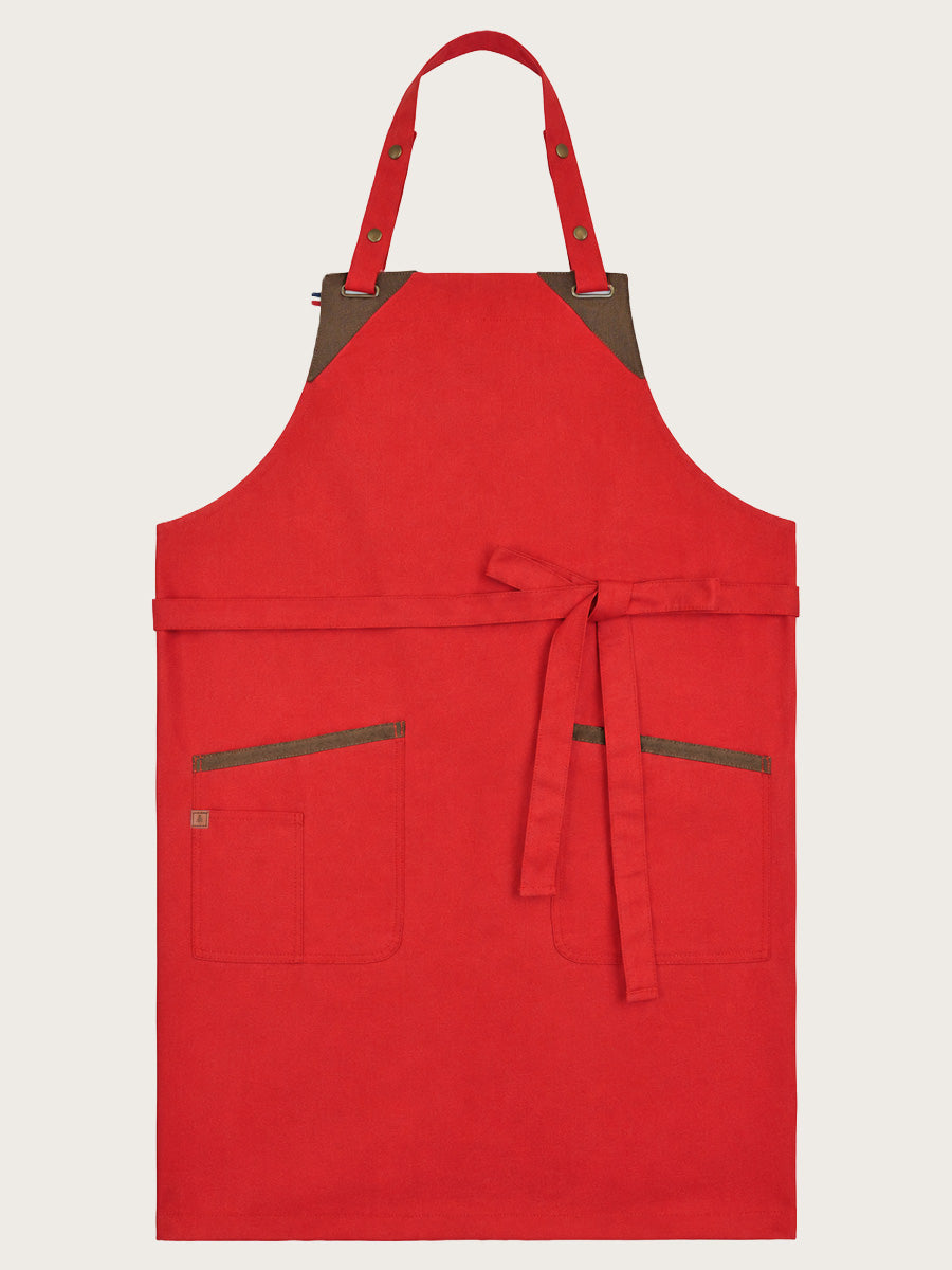 tablier tango 2.0 rouge piqué à plat